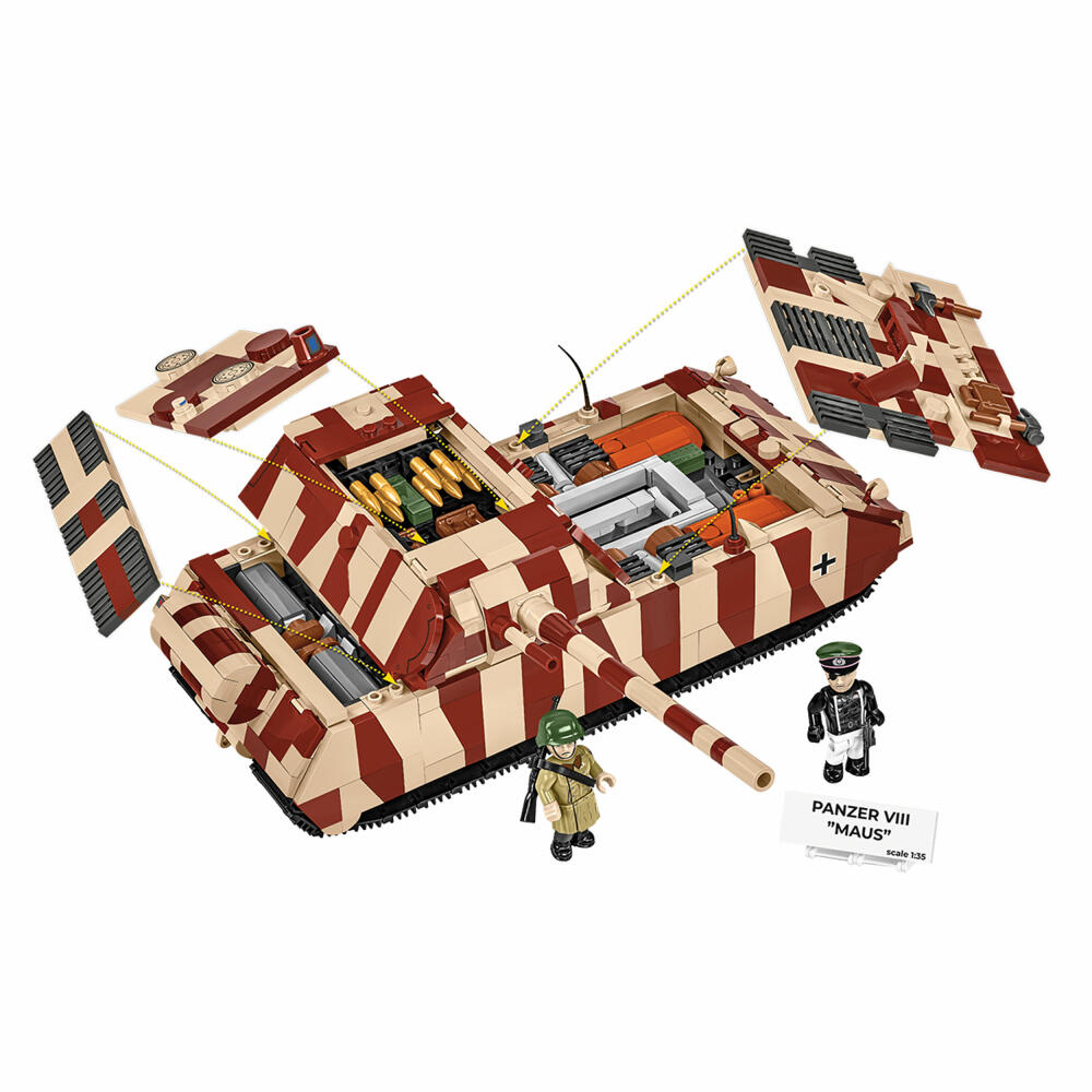 Cobi Klemmbaustein-Set Panzer VIII Maus, WW2, 1353 Teile, COBI-3138