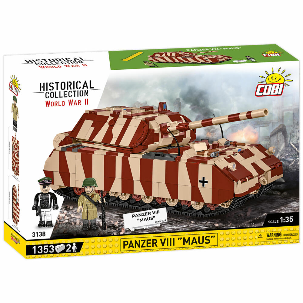 Cobi Klemmbaustein-Set Panzer VIII Maus, WW2, 1353 Teile, COBI-3138