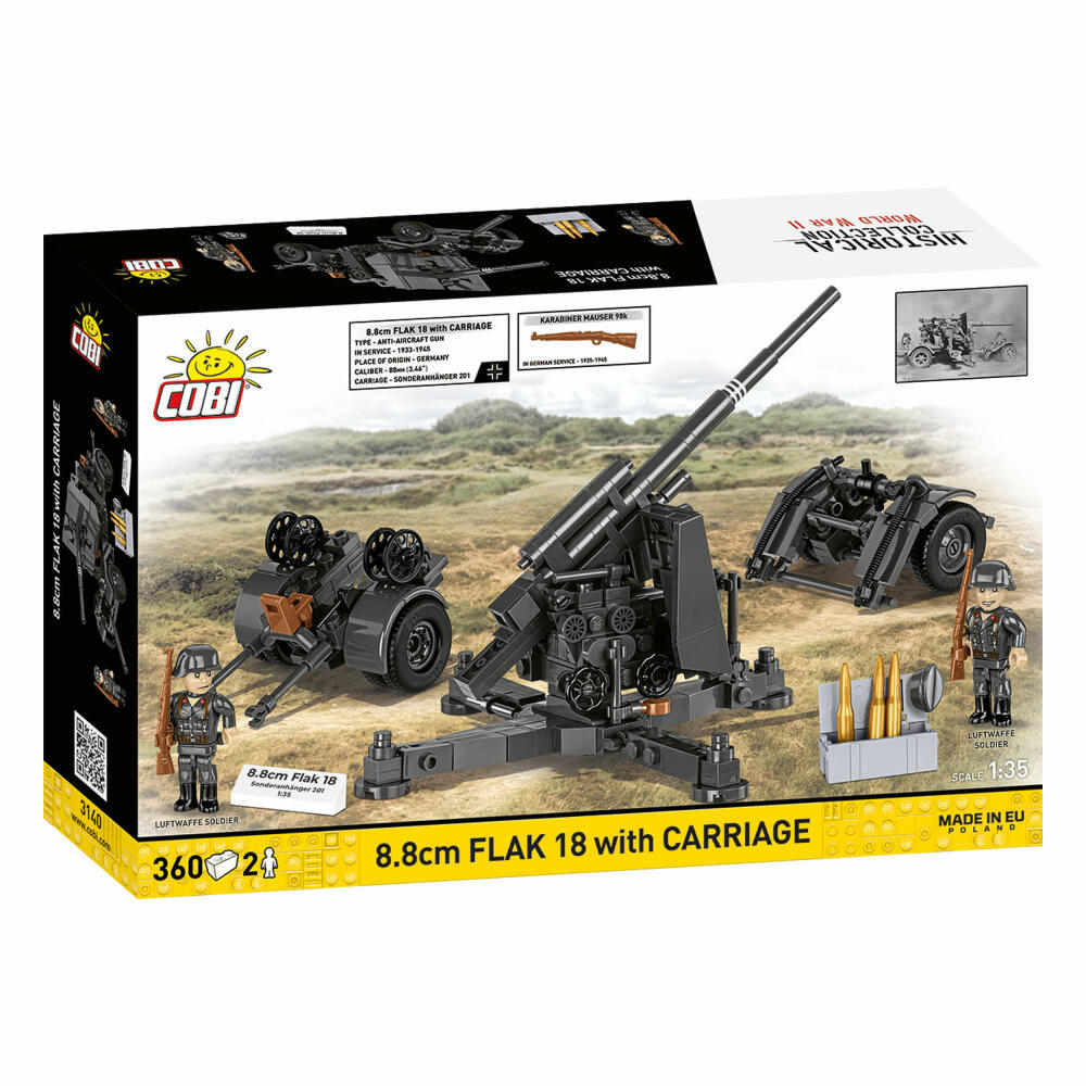 Cobi Klemmbaustein-Set 8.8 cm FLAK mit Anhänger, 360 Teile, 3140