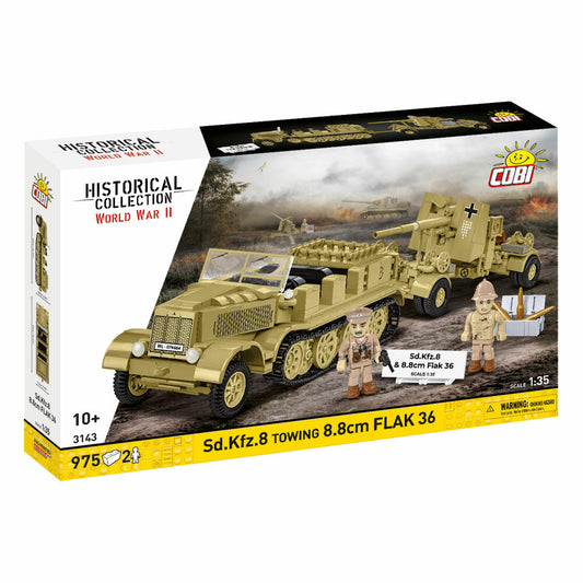 Cobi Klemmbaustein-Set Sd.KfZ 8 mit FLAK36, 975 Teile, 3143