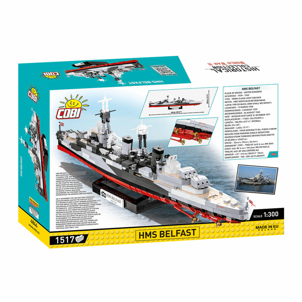 Cobi Klemmbaustein-Set HMS Belfast IWM, 1517 Teile, 4844