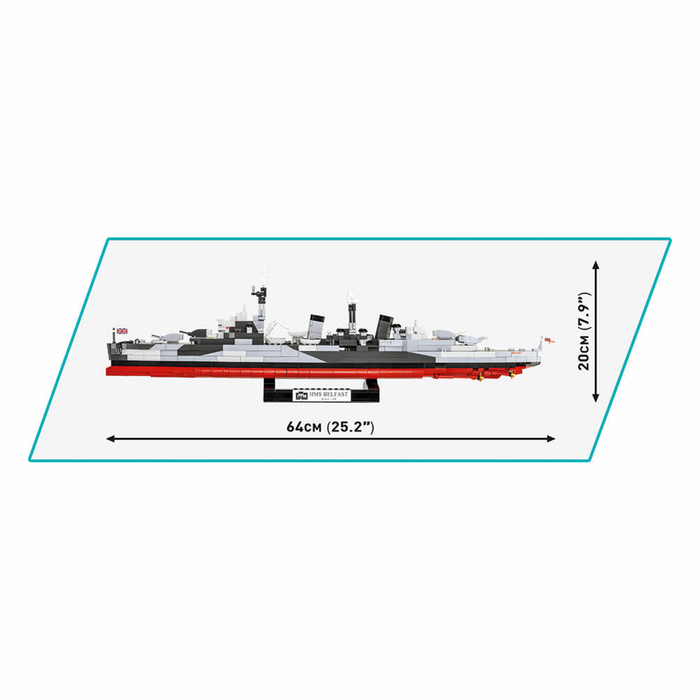 Cobi Klemmbaustein-Set HMS Belfast IWM, 1517 Teile, 4844