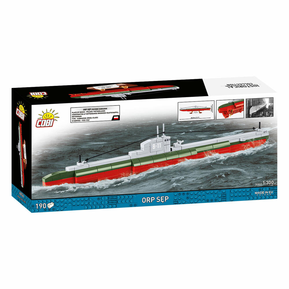 Cobi Klemmbaustein-Set Polnisches U-Boot ORP Sep, 190 Teile, 4856