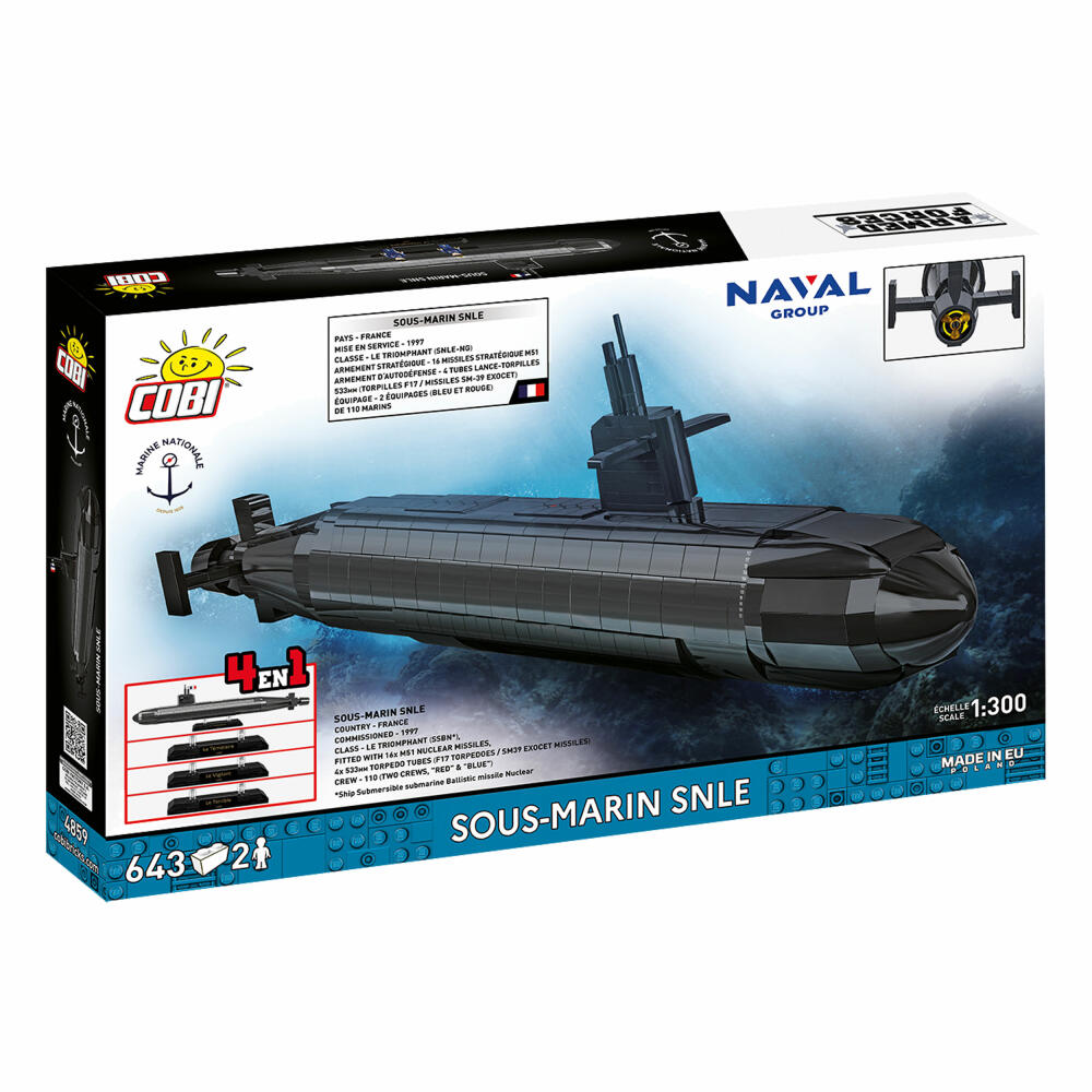Cobi Klemmbaustein-Set U-Boot Sous-Marin SNLE, 643 Teile, 4859
