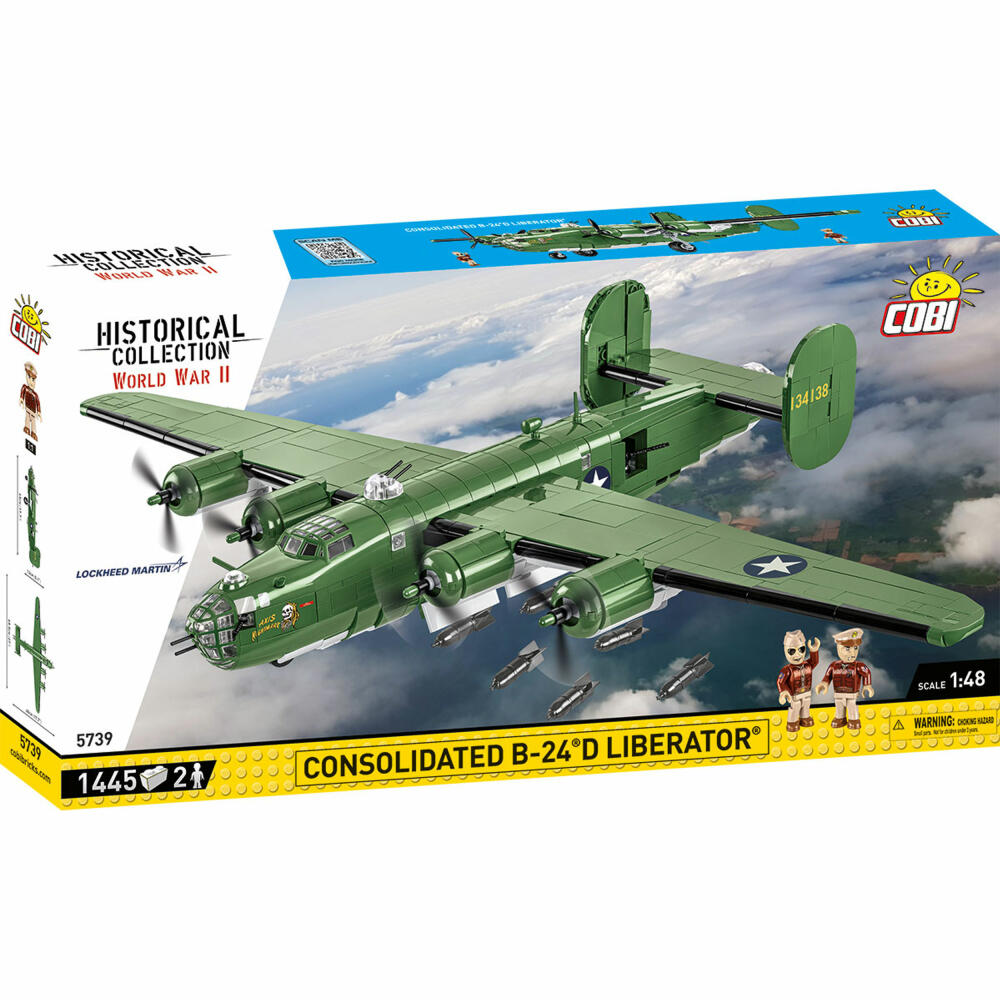 Cobi Klemmbaustein-Set Consolidated B-24 Liberator, Flugzeug, WW2, 1445 Teile, COBI-5739