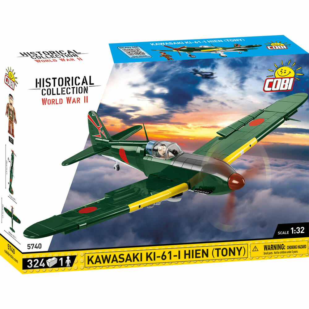 Cobi Klemmbaustein-Set Kawasaki Ki-61-I Hien TONY, Flugzeug, WW2, 324 Teile, COBI-5740
