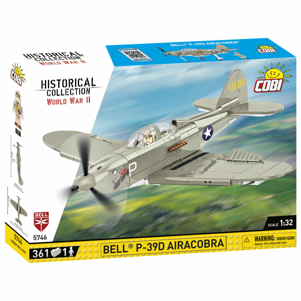 Cobi Klemmbaustein-Set Bell P-39D Airacobra, Flugzeug, WW2, 361 Teile, COBI-5746