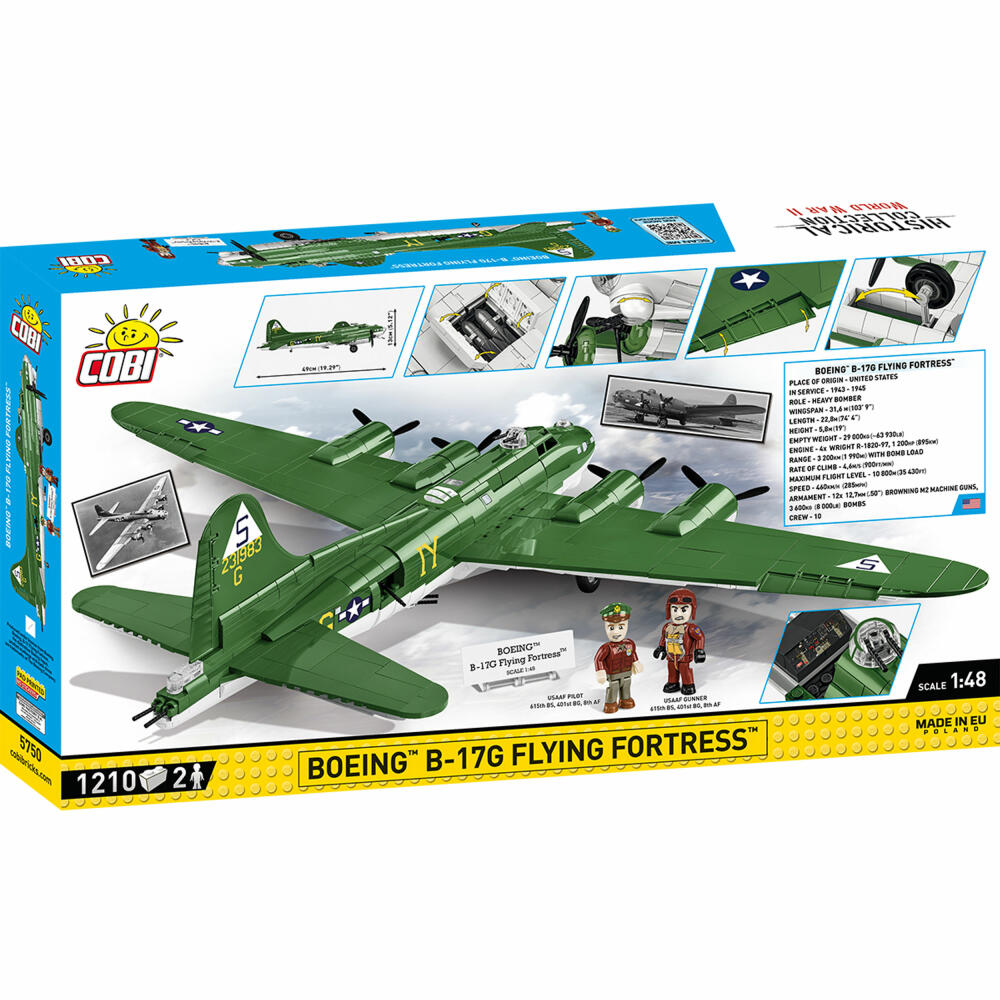 Cobi Klemmbaustein-Set Boeing B-17G Flying Fortress, Flugzeug, WW2, 1210 Teile, COBI-5750