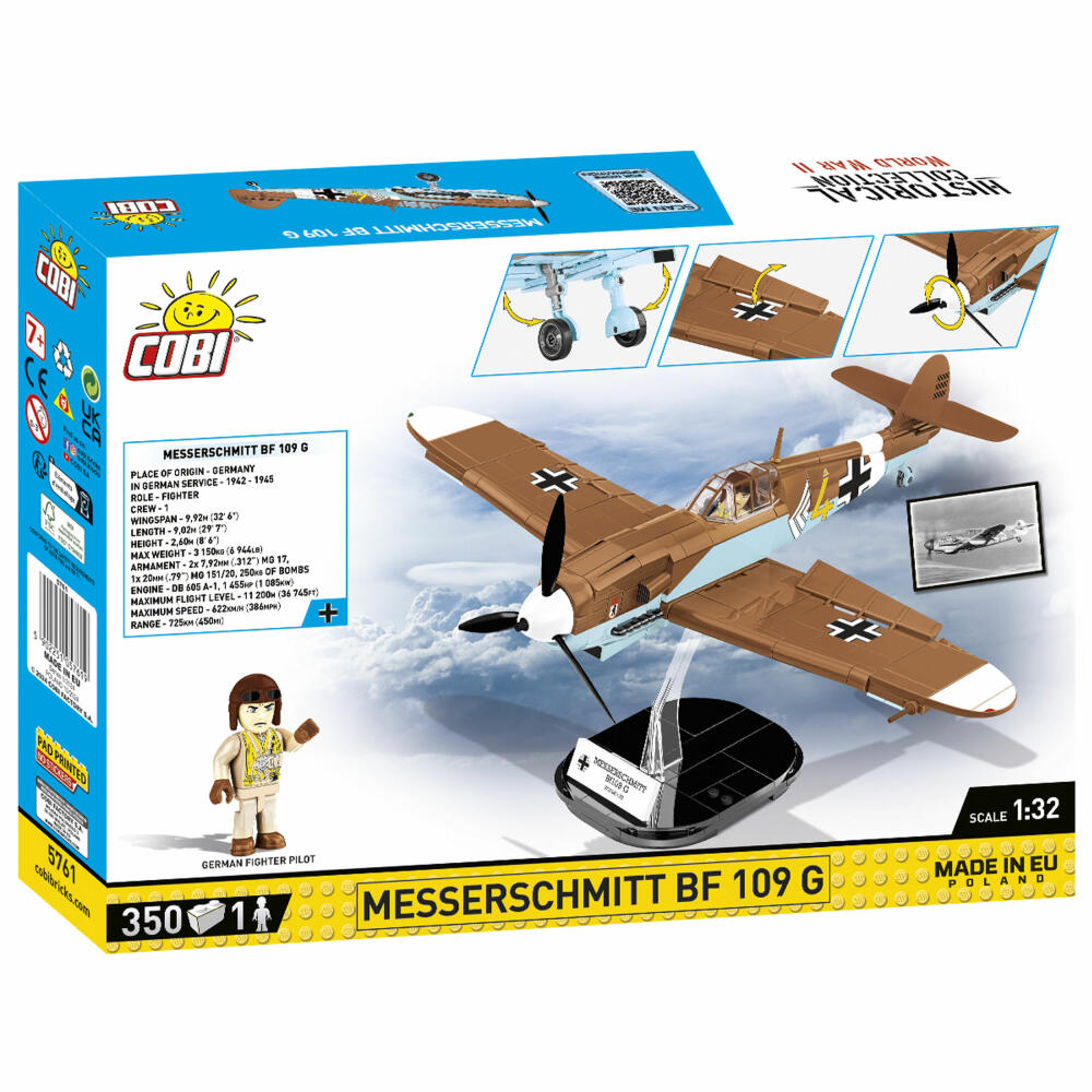 Cobi Klemmbaustein-Set Messerschmidt Bf 109 G, Flugzeug, WW2, 350 Teile, COBI-5761