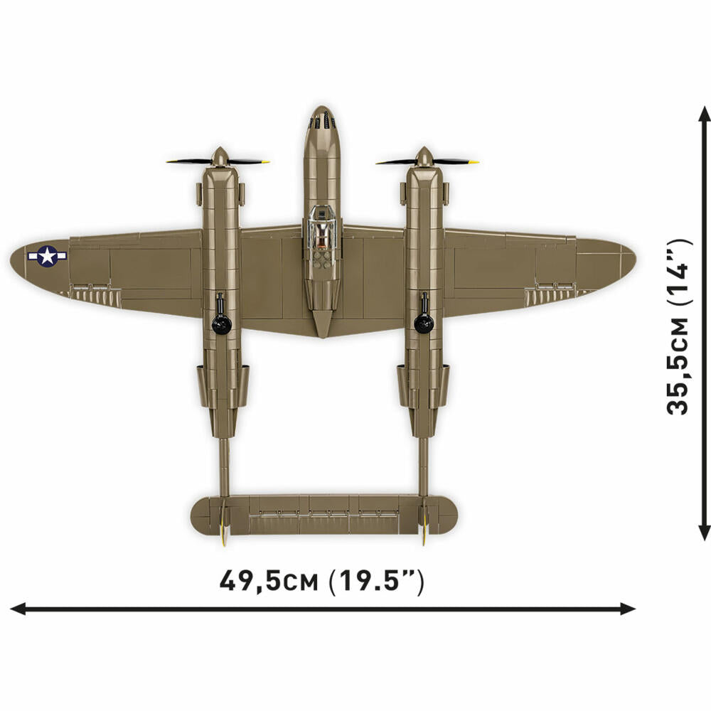Cobi Klemmbaustein-Set Lockheed P-38H Lightning, Flugzeug, WW2, 652 Teile, COBI-5763