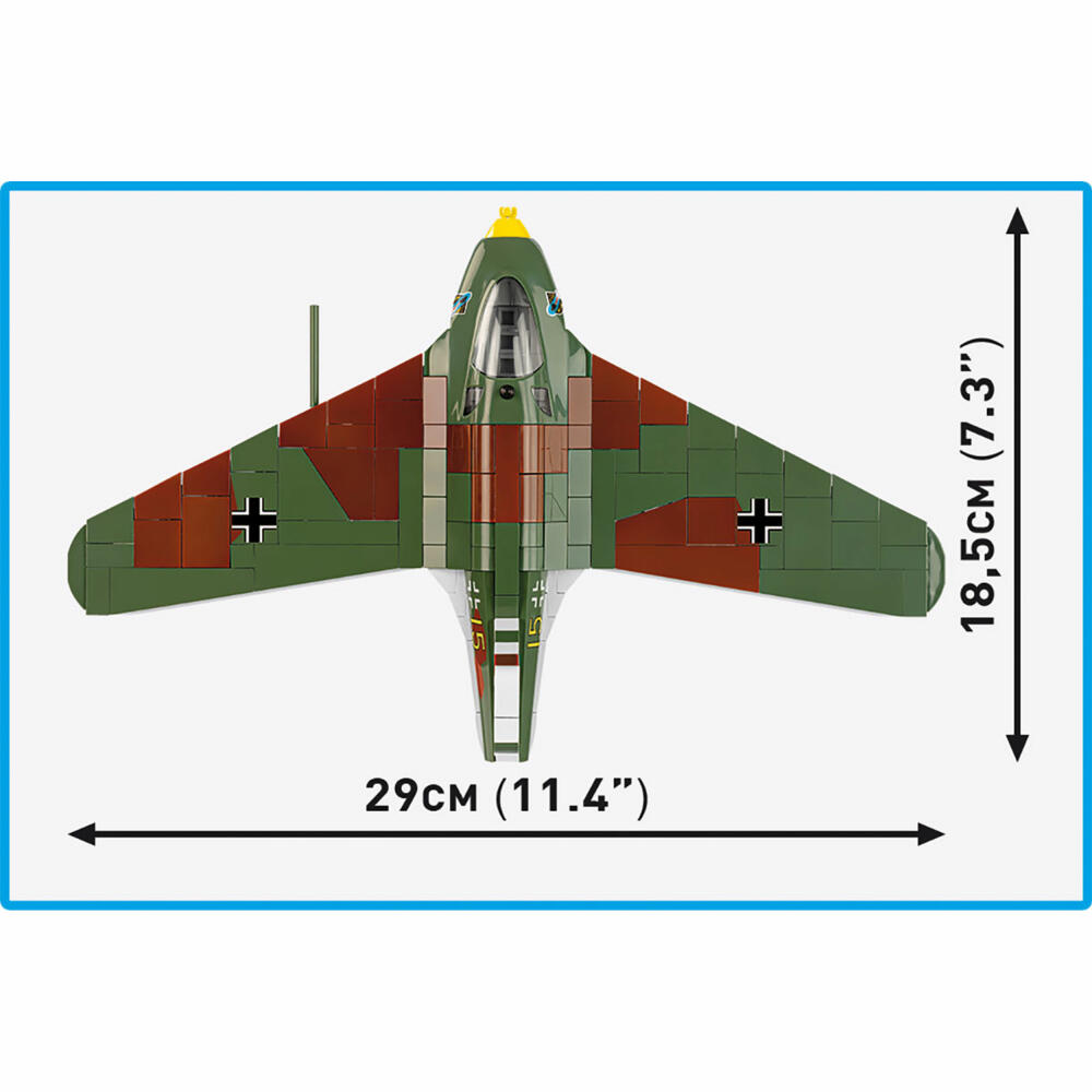 Cobi Klemmbaustein-Set Messerschmitt Me 163B Komet, Flugzeug, WW2, 543 Teile, COBI-5766