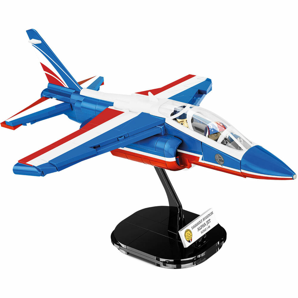 Cobi Klemmbaustein-Set Alpha Jet Patrouille de France, Flugzeug, 543 Teile, COBI-5841A