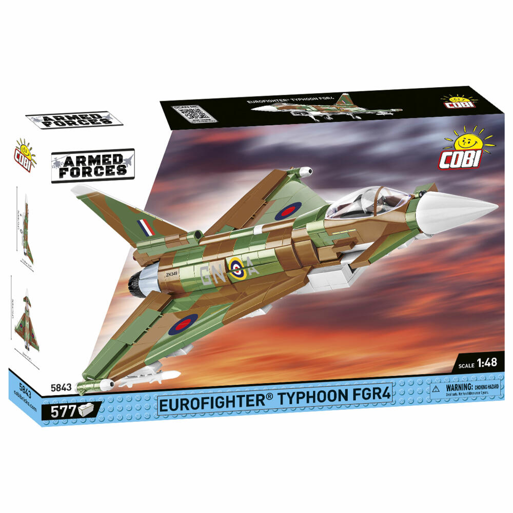 Cobi Klemmbaustein-Set Eurofighter Typhoon FGR4 GiNA, Flugzeug, 577 Teile, COBI-5843
