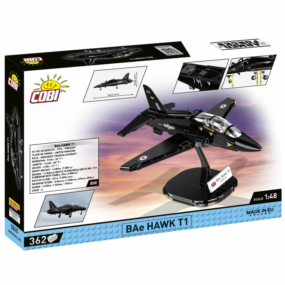 Cobi Klemmbaustein-Set Bae Hawk T1, Flugzeug, 362 Teile, COBI-5845