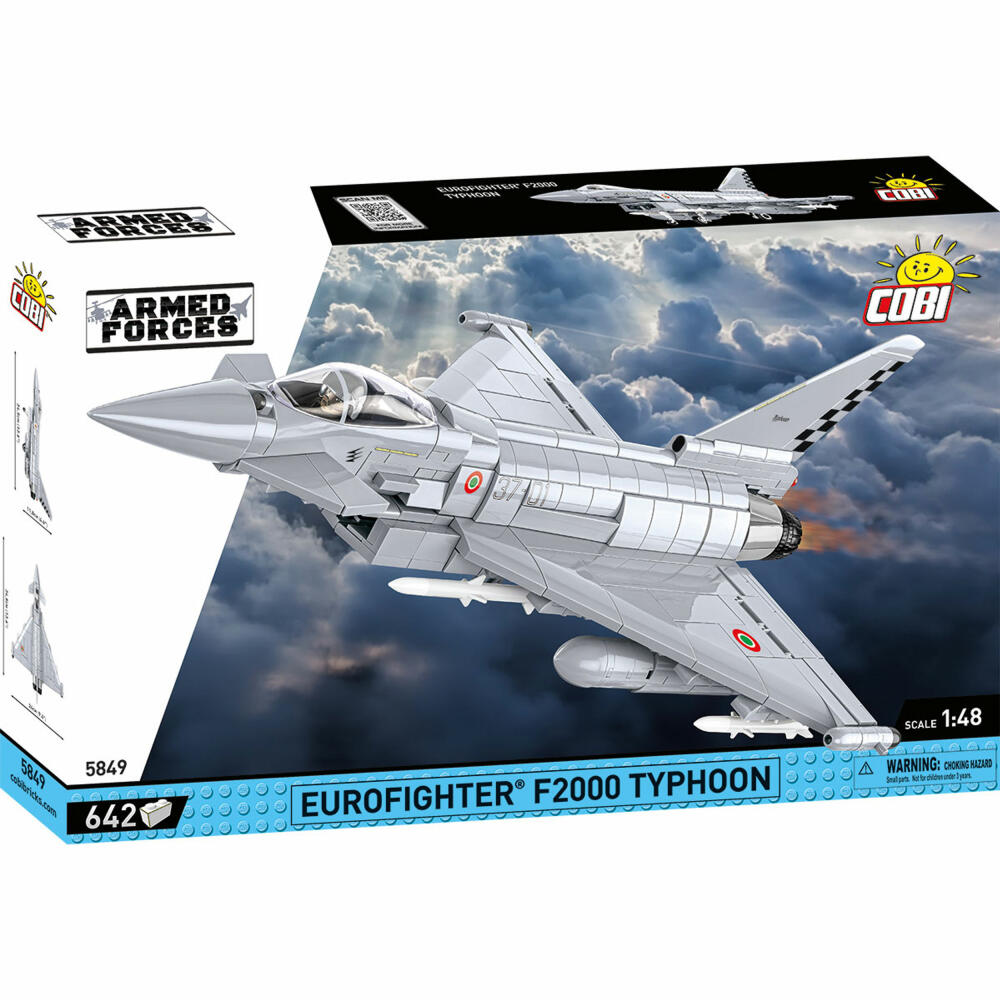 Cobi Klemmbaustein-Set Eurofighter F2000 Typhoon, Flugzeug, 642 Teile, COBI-5849