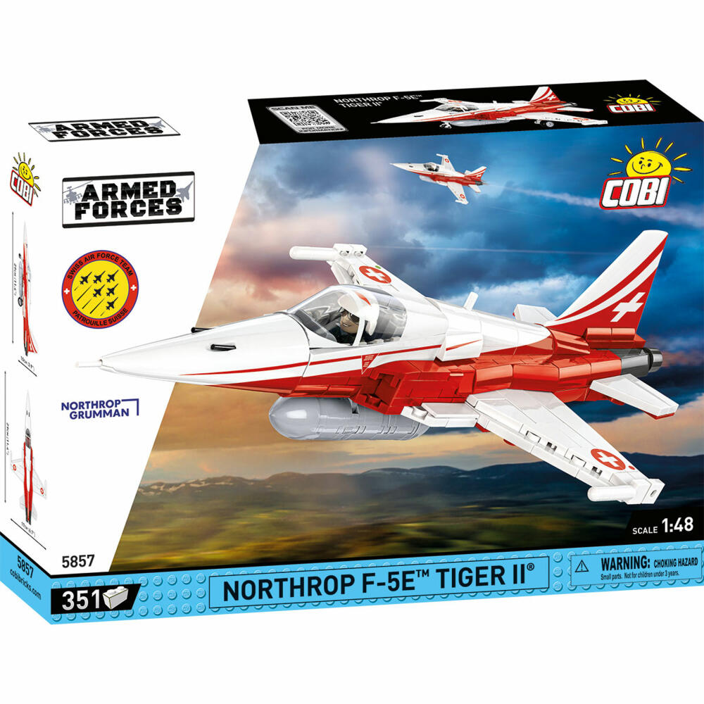 Cobi Klemmbaustein-Set Northrop F-5E Tiger II Swiss, Flugzeug, 351 Teile, COBI-5857