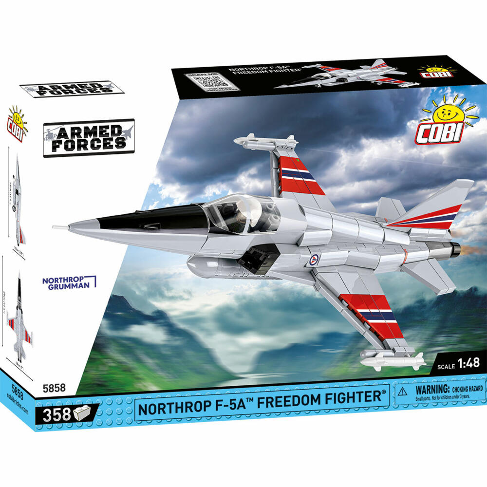 Cobi Klemmbaustein-Set Northrop F-5A Freedom Fighter, Flugzeug, 358 Teile, COBI-5858