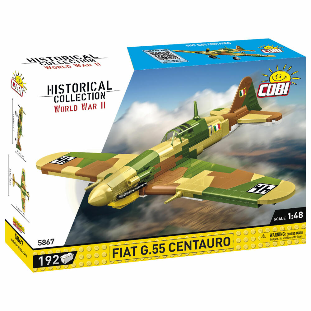Cobi Klemmbaustein-Set Fiat G.55 Centauro, Flugzeug, WW2, 192 Teile, COBI-5867