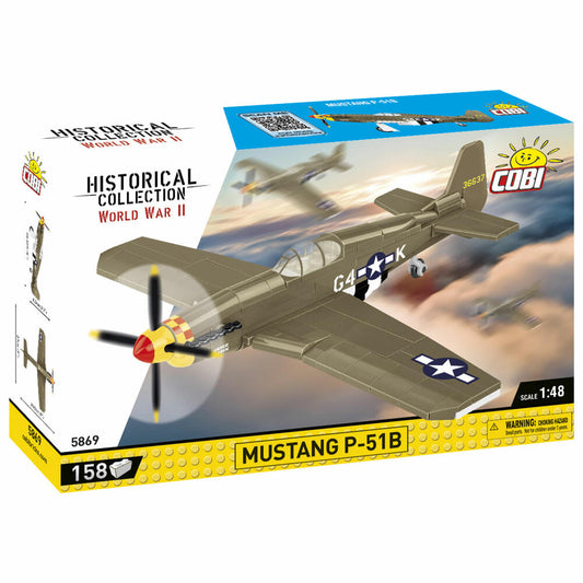 Cobi Klemmbaustein-Set Mustang P-51B, Flugzeug, WW2, 158 Teile, COBI-5869