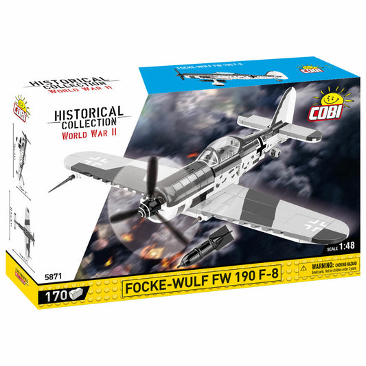 Cobi Klemmbaustein-Set Focke-Wulf FW 190 F-8, Flugzeug, WW2, 170 Teile, COBI-5871