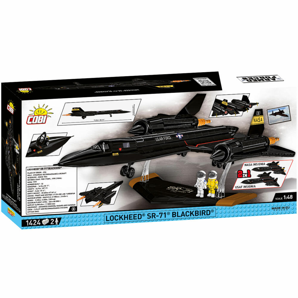 Cobi Klemmbaustein-Set Lockheed SR-71 Blackbird Executive Edition, Flugzeug, 1424 Teile, COBI-5890