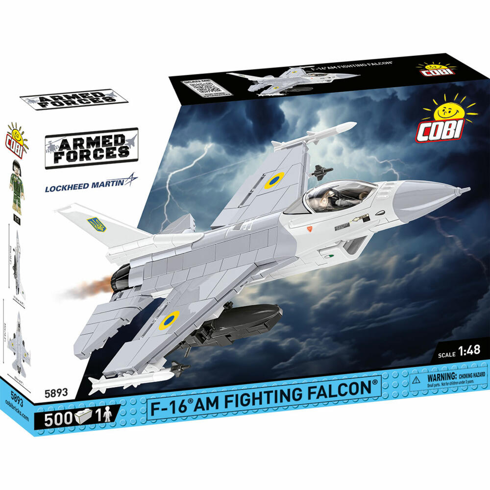 Cobi Klemmbaustein-Set F-16AM Fighting Falcon Ukraine, Flugzeug, 500 Teile, COBI-5893