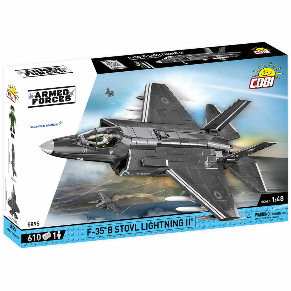 Cobi Klemmbaustein-Set F-35B Lightning II STOVL Italien, Flugzeug, 610 Teile, COBI-5895