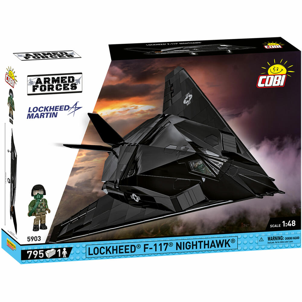 Cobi Klemmbaustein-Set Lockheed F-117 Nighthawk, Flugzeug, 795 Teile, COBI-5903