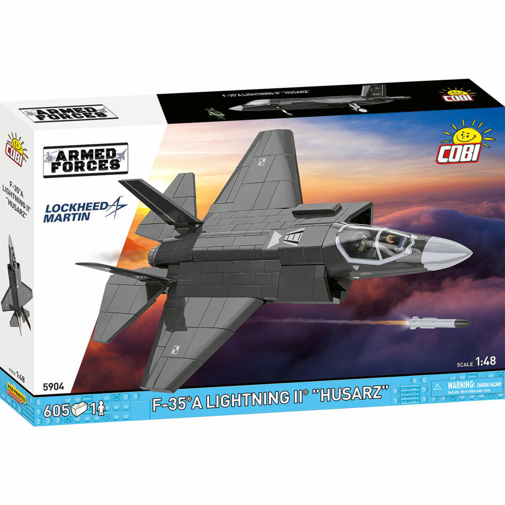 Cobi Klemmbaustein-Set F-35A Lightning II Husarz, Flugzeug, 605 Teile, COBI-5904