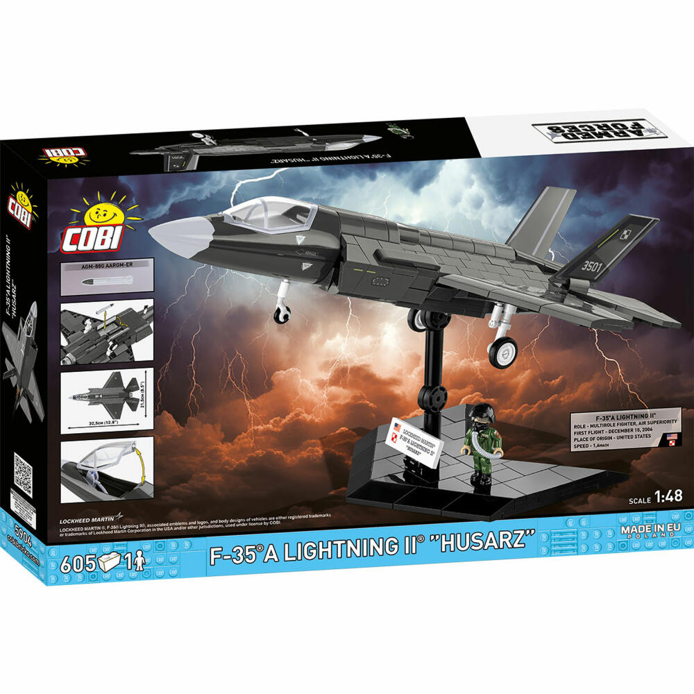 Cobi Klemmbaustein-Set F-35A Lightning II Husarz, Flugzeug, 605 Teile, COBI-5904