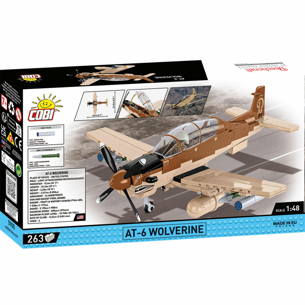 Cobi Klemmbaustein-Set Beechcraft AT-6 Wolverine, Flugzeug, 263 Teile, COBI-5905
