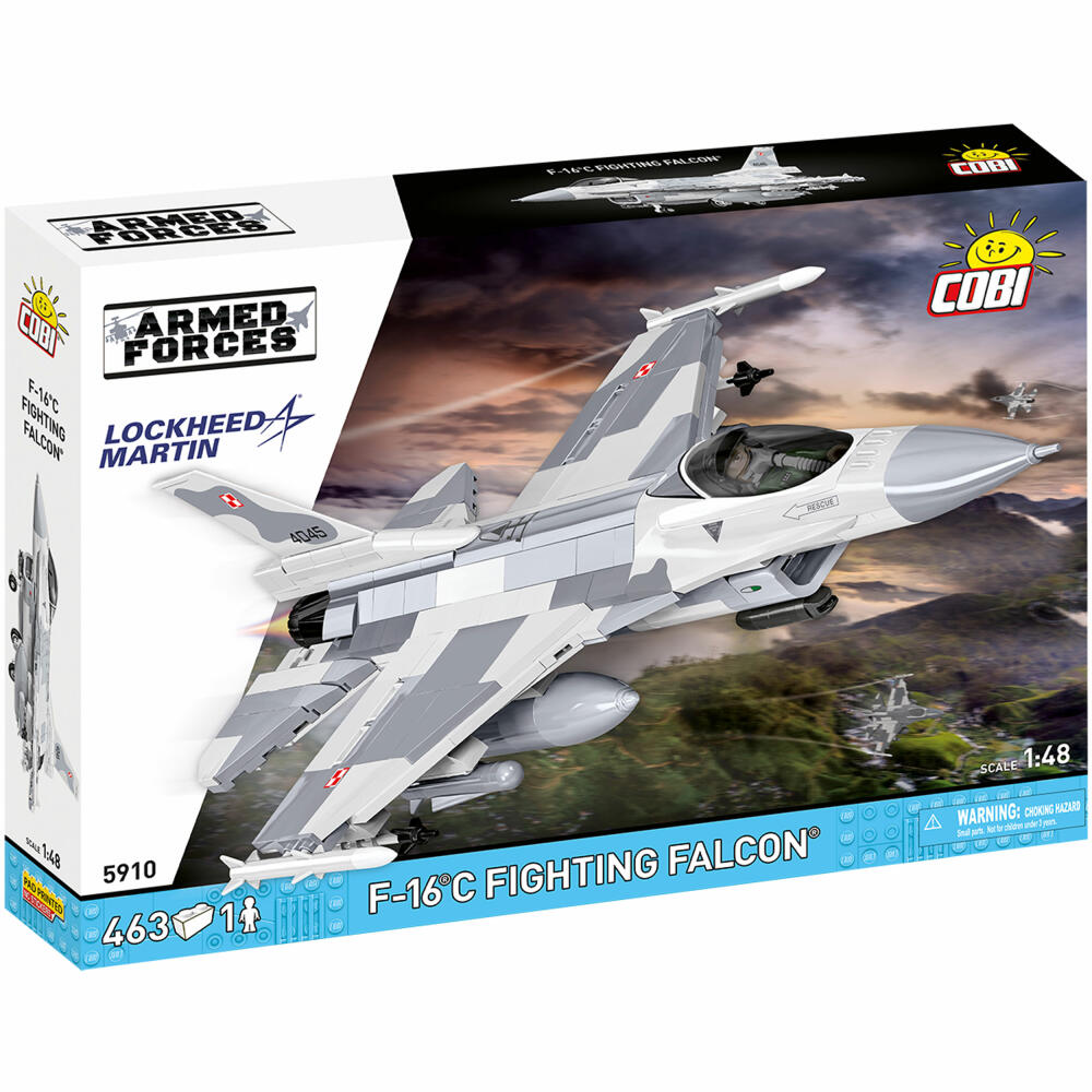 Cobi Klemmbaustein-Set F-16C Fighting Falcon Polen, Flugzeug, 463 Teile, COBI-5910
