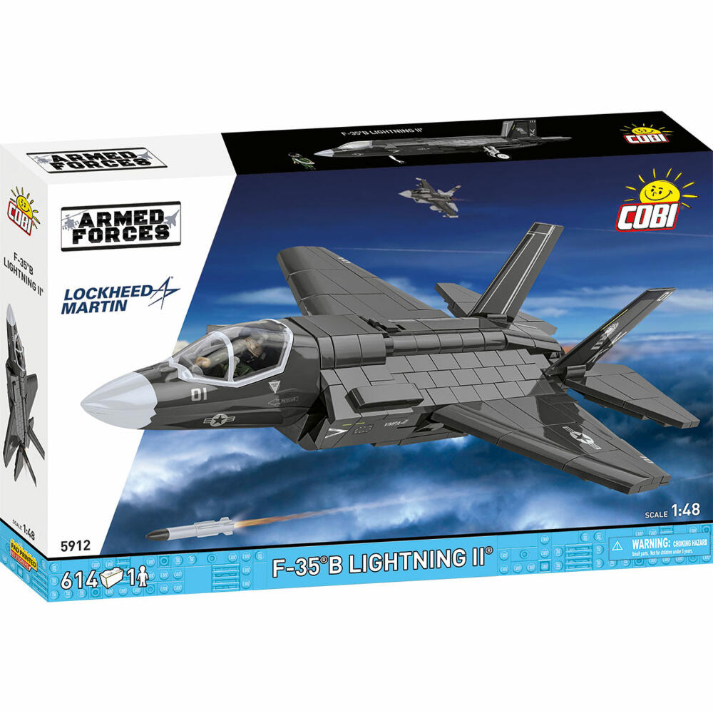 Cobi Klemmbaustein-Set F-35B Lightning II US Marines, Flugzeug, 614 Teile, COBI-5912