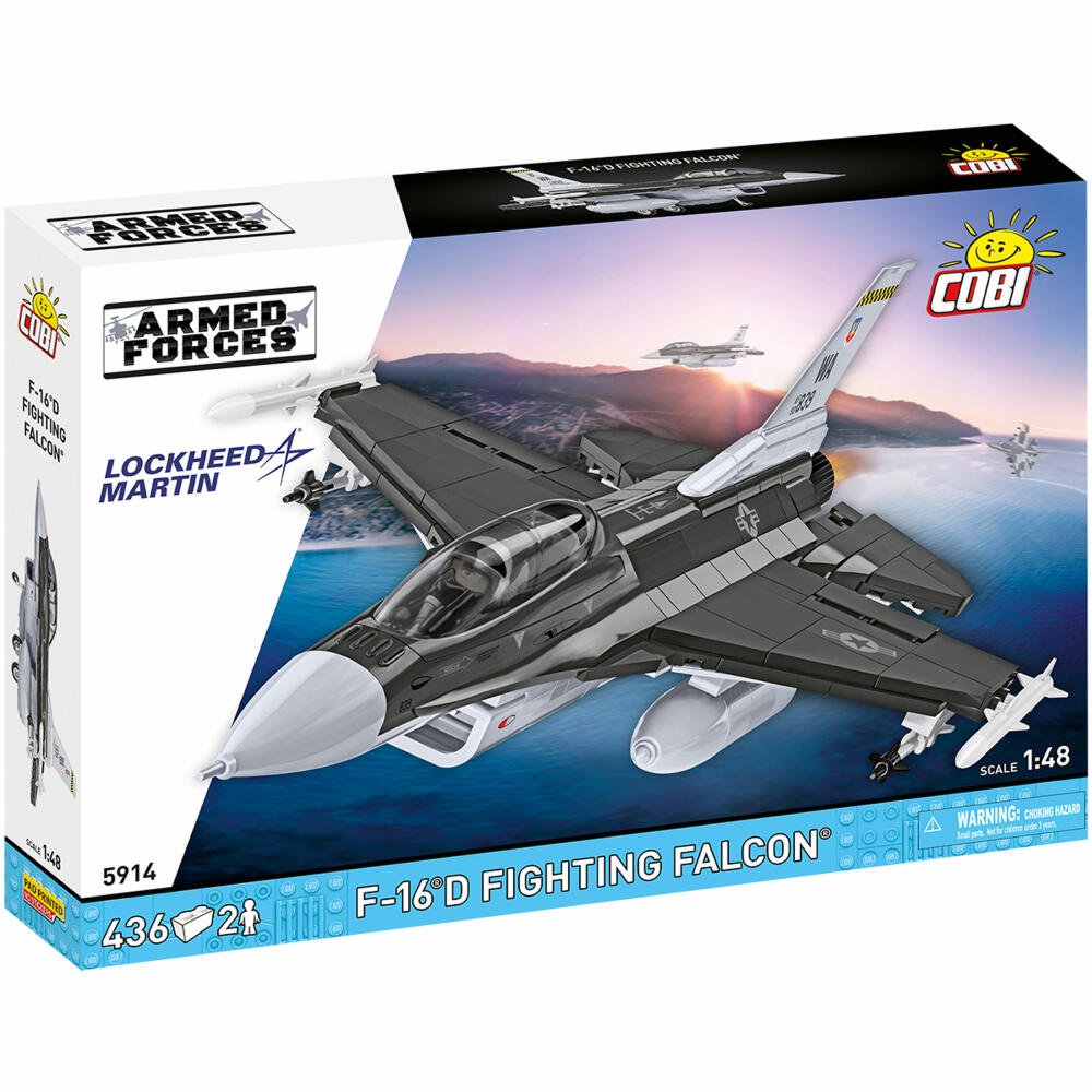 Cobi Klemmbaustein-Set F-16D Fighting Falcon, Flugzeug, 436 Teile, COBI-5914