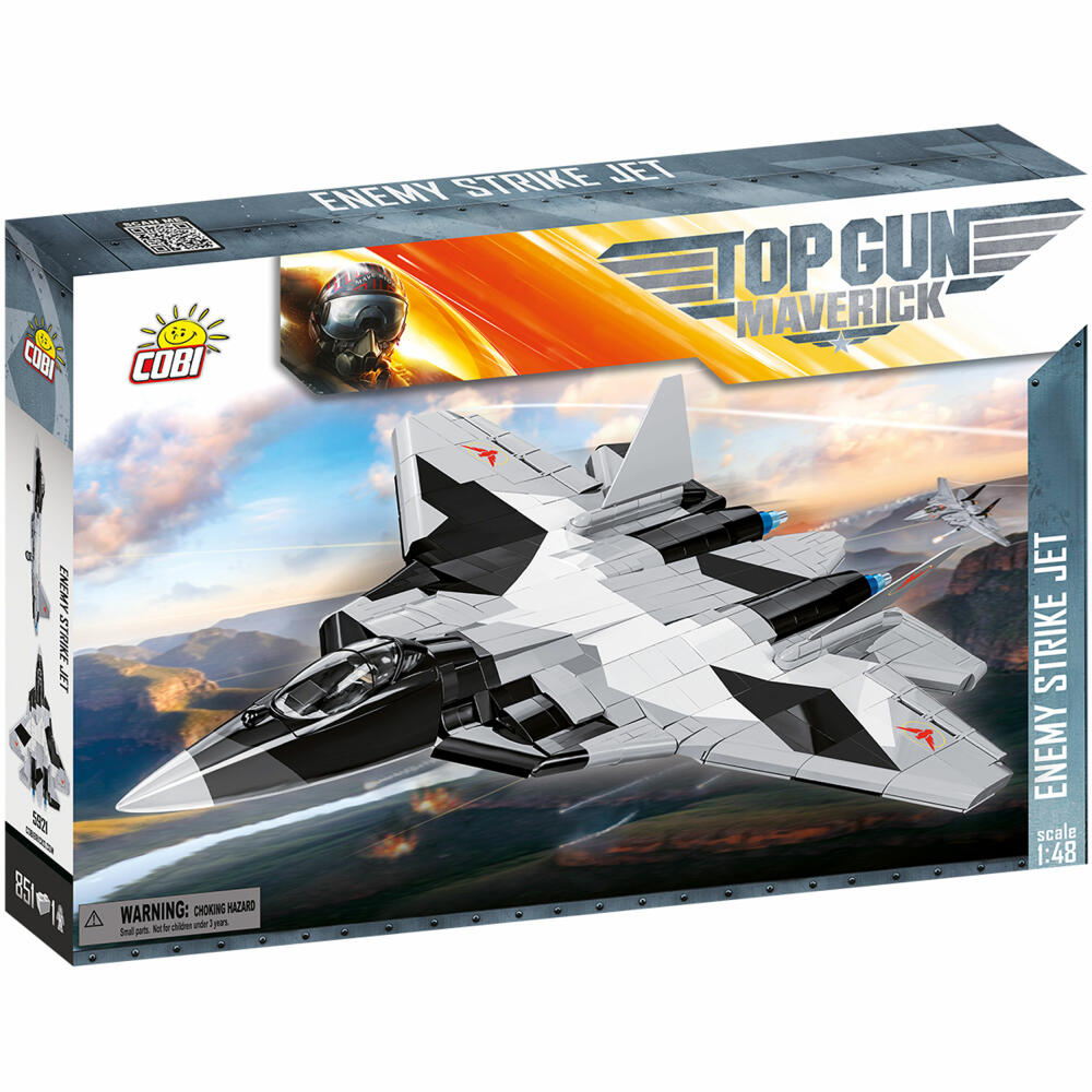 Cobi Klemmbaustein-Set Enemy Strike Jet Top Gun, Flugzeug, 851 Teile, COBI-5921