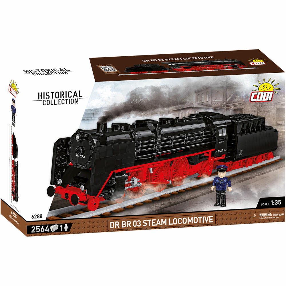 Cobi Klemmbaustein-Set Dampflokomotive DR BR 03, Zug, 2564 Teile, COBI-6288