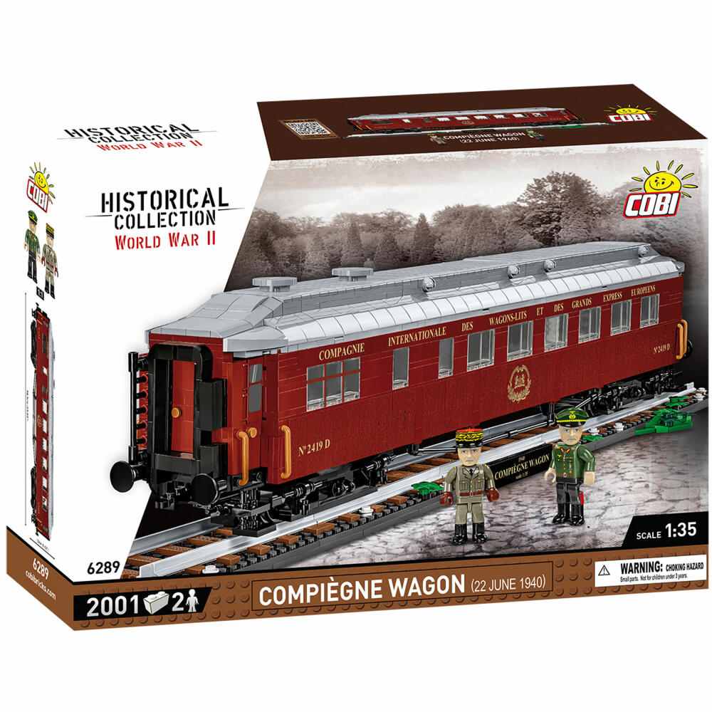 Cobi Klemmbaustein-Set Compiegne Wagon - 22 Juni 1940, Zug, 2001 Teile, COBI-6289