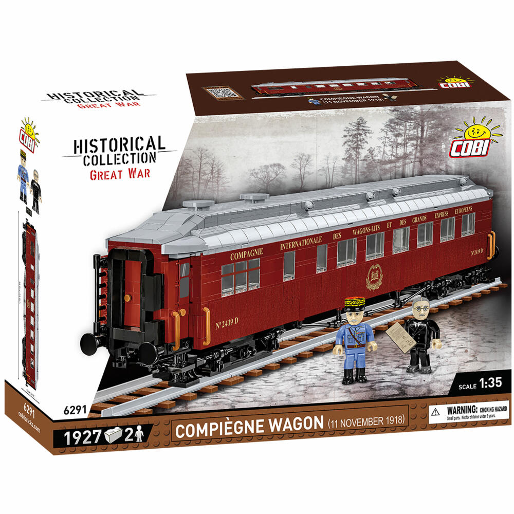 Cobi Klemmbaustein-Set Compiegne Wagon - 11 November 1918, Zug, 1927 Teile, COBI-6291