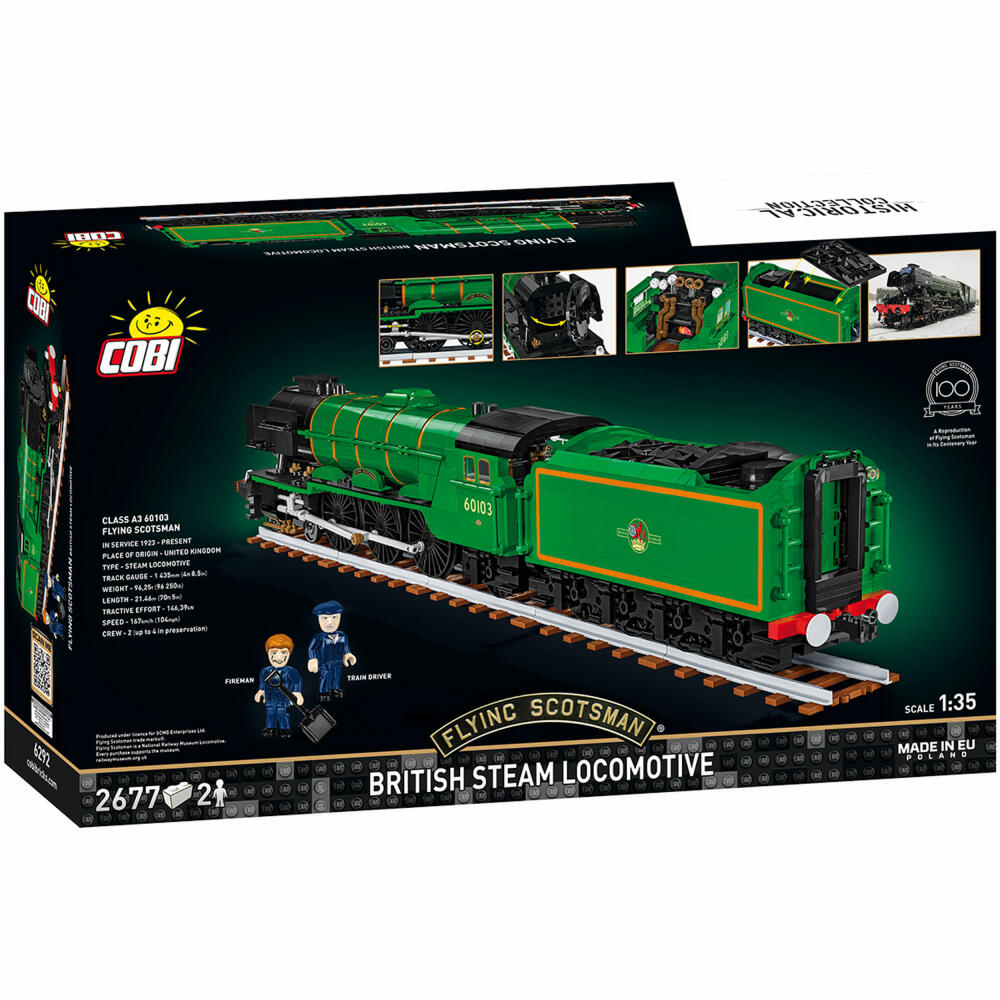 Cobi Klemmbaustein-Set Britische Dampflok Flying Dutchman, Zug, 2677 Teile, COBI-6292