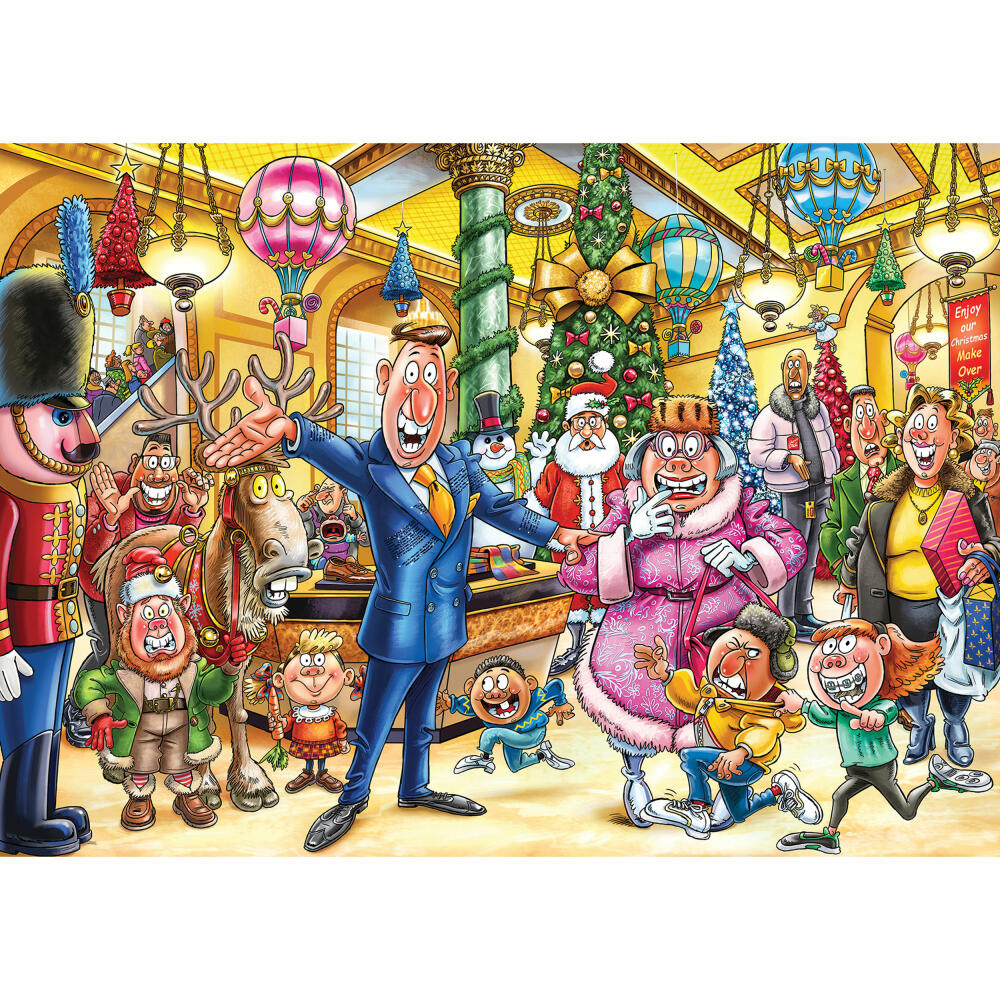 Jumbo Wasgij Christmas 21 - Eine fröhliche Verwandlung , Puzzle, Erwachsenenpuzzle, 2 x 1000 Teile, 1110100510
