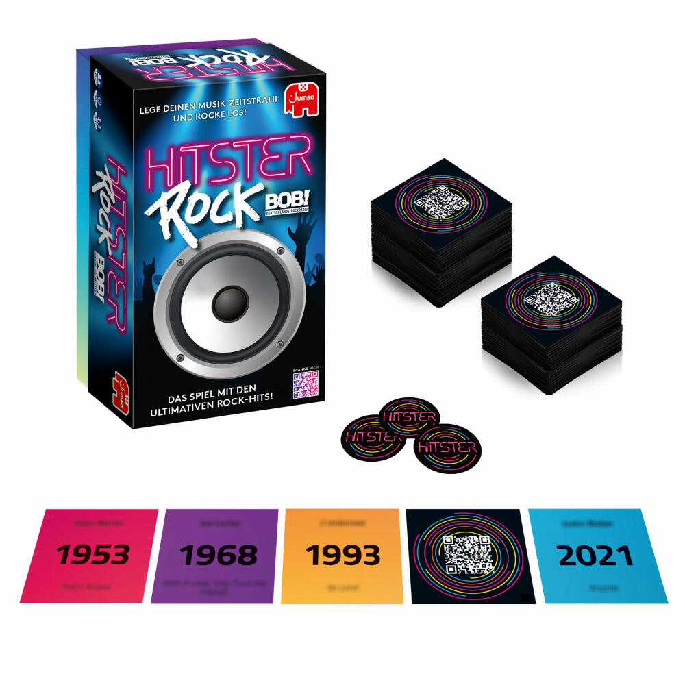 Jumbo Hitster - Rock , Musik Partyspiel, Ratespiel, ab 16 Jahren, 1110100568
