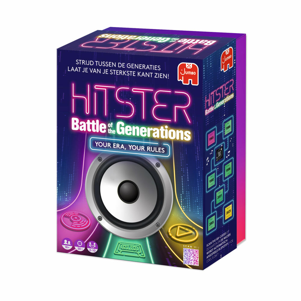 Jumbo Hitster Battle of the Generations, Musik Partyspiel, Ratespiel, ab 16 Jahren, 1110100784