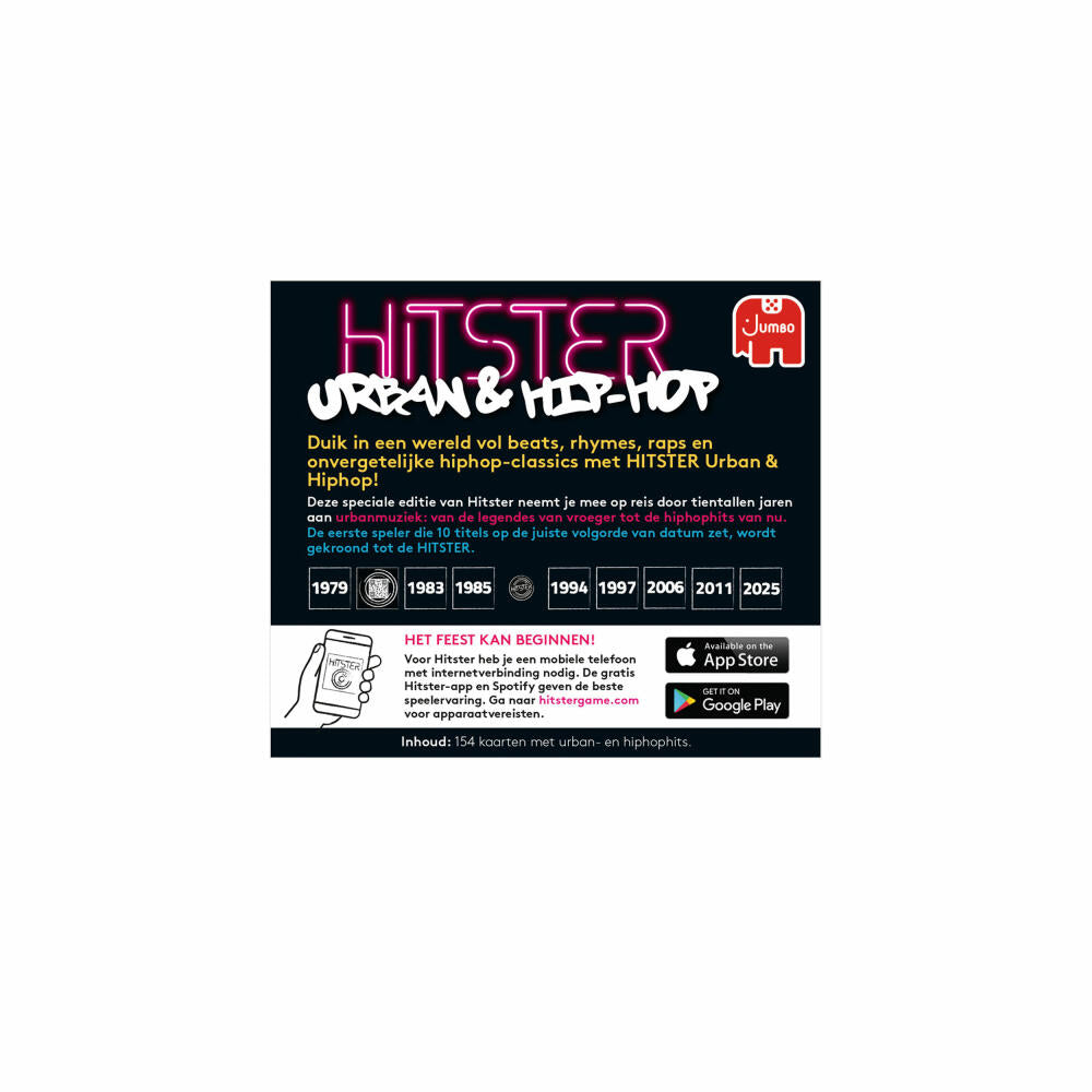 Jumbo Hitster - Urban & Hip-Hop, Erweiterung, Musik Partyspiel, Ratespiel, ab 16 Jahren, 1110100787