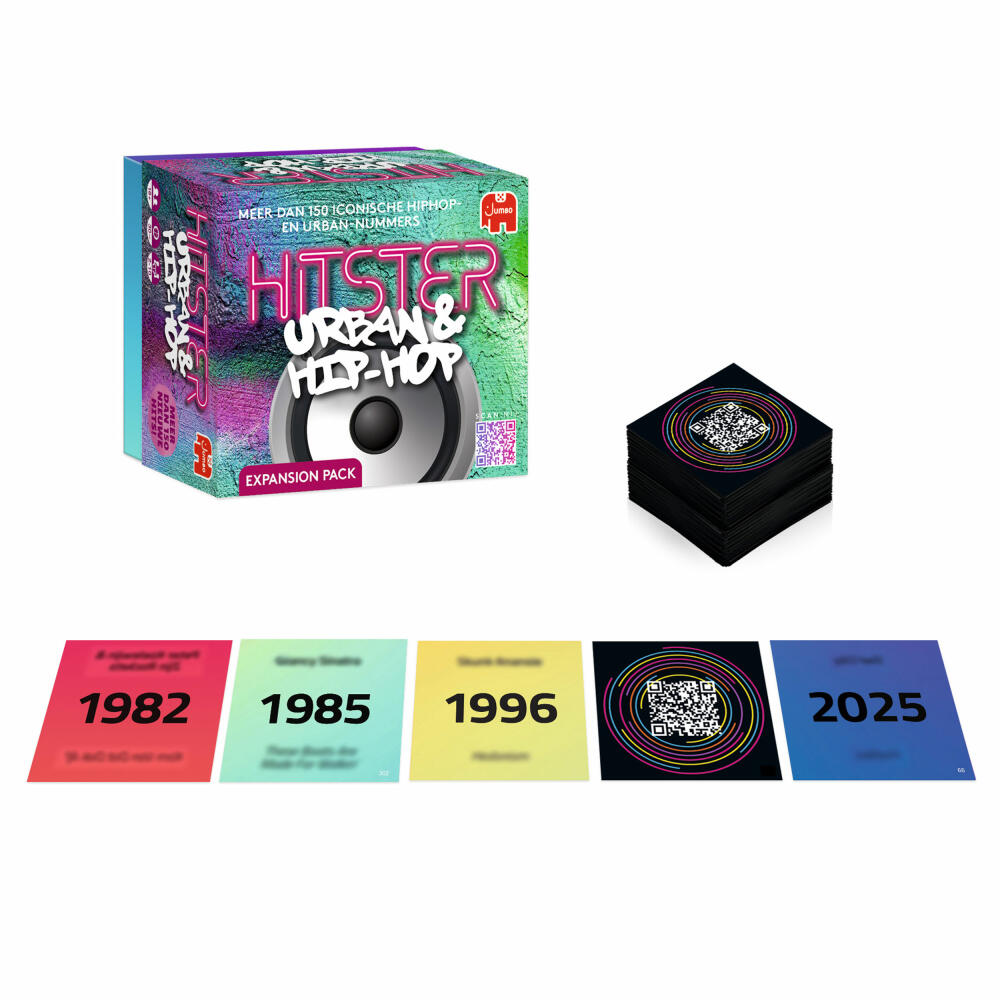 Jumbo Hitster - Urban & Hip-Hop, Erweiterung, Musik Partyspiel, Ratespiel, ab 16 Jahren, 1110100787