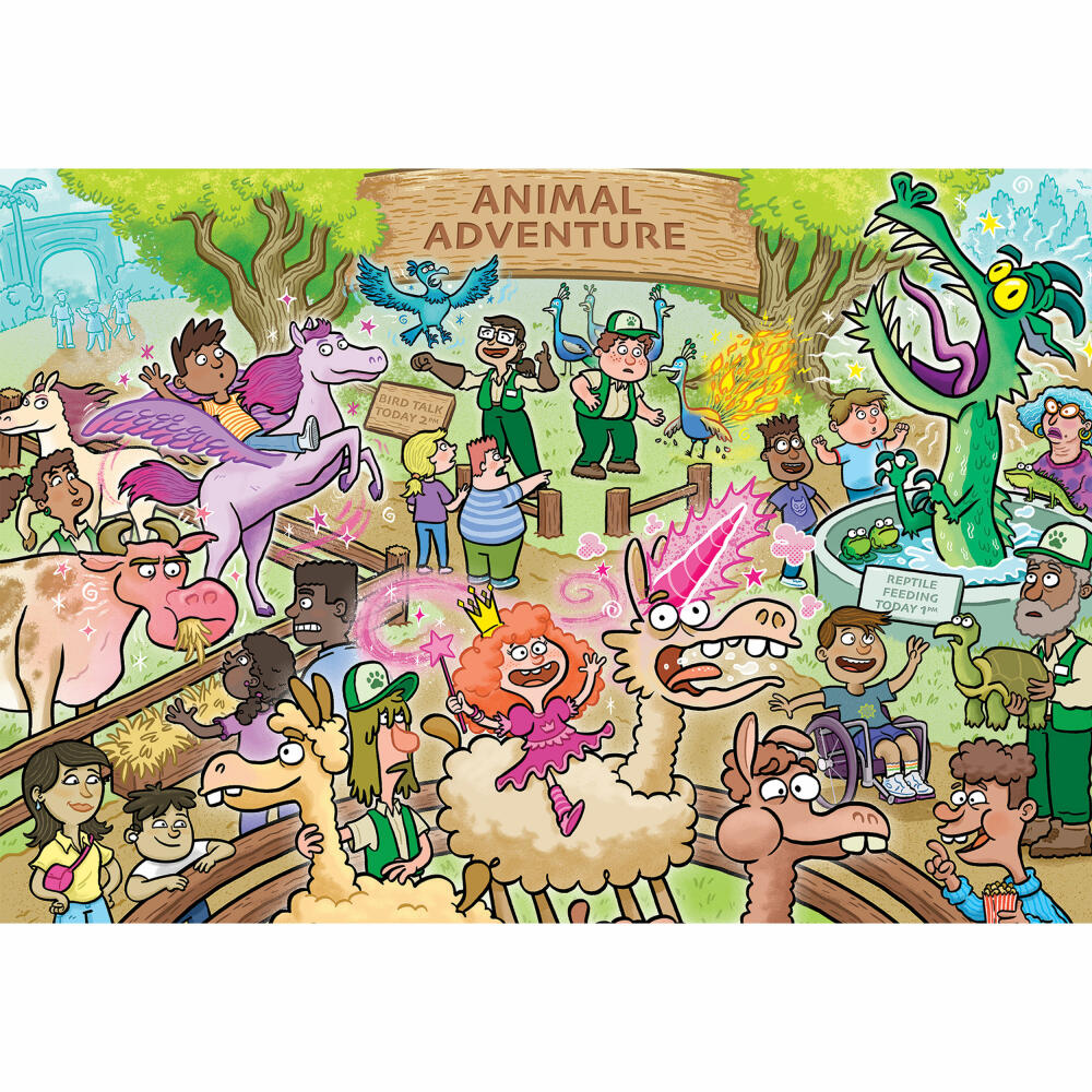 Jumbo Wasgij Junior 3 - Märchenhafte Begegnungen!, Kinderpuzzle, Kinder Puzzle, 240 Teile, 1110100808