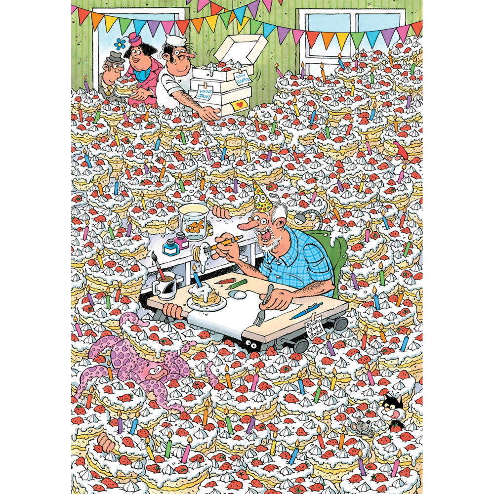 Jumbo Jan van Haasteren Expert 8 Hurra, Jan 90 Jahre!, Comic Puzzle, Erwachsenenpuzzle, 500 Teile, 1110100812