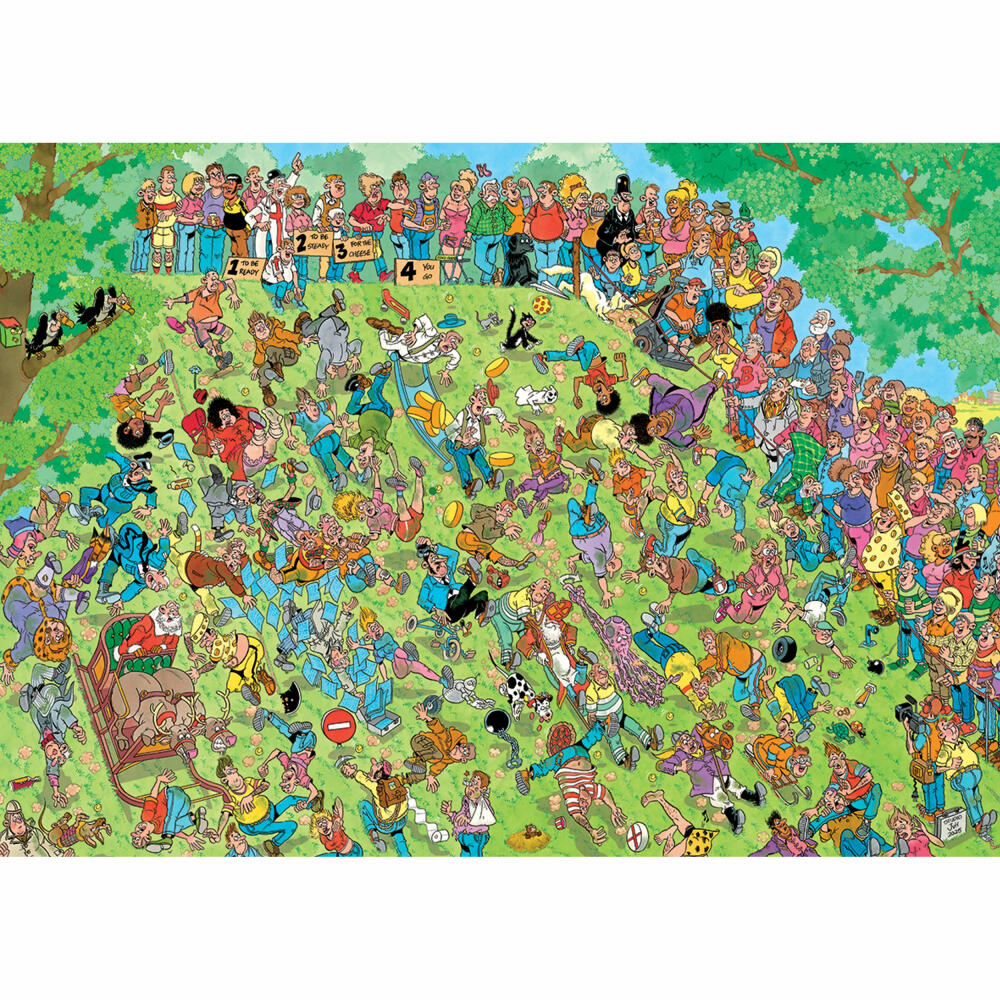 Jumbo Jan van Haasteren Auf die Käse, fertig, los!, Comic Puzzle, Erwachsenenpuzzle, 1000 Teile, 1110100813