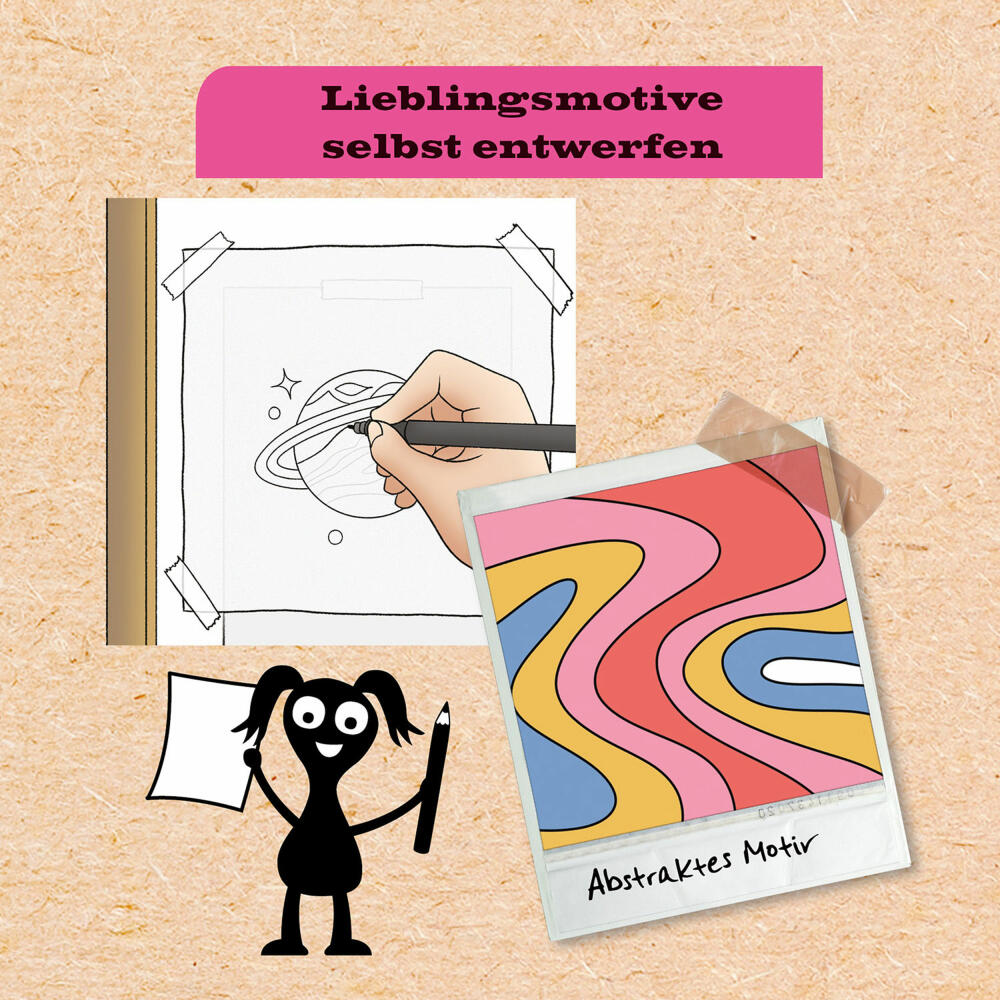 KOSMOS AllesKönnerKiste Filz-Bild, Nadelfilzen, Filzwolle, Kreativset, ab 8 Jahren, 605704