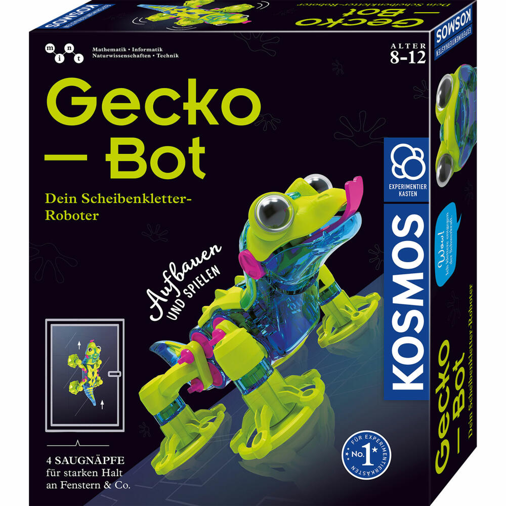 KOSMOS Gecko Bot, Scheibenkletter-Roboter, Bausatz, Bauset, Experimente, ab 8 Jahren, 621452