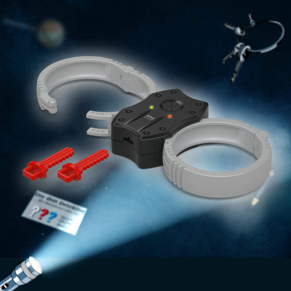 KOSMOS Die drei ??? Alarm-Handschellen, Detektiv Ausrüstung, Spielzeug, Kinder, ab 8 Jahren, 632625
